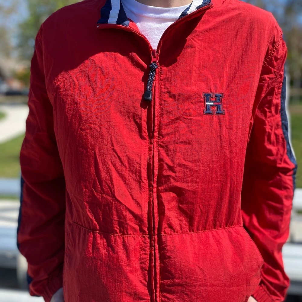 Vintage Tommy Hilfiger Windbreaker Jacket Size Large